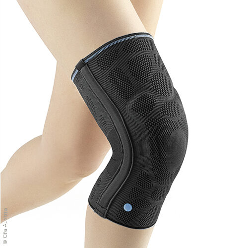 Kniebandage mit Gelenk- und Überstreckungsschutz
